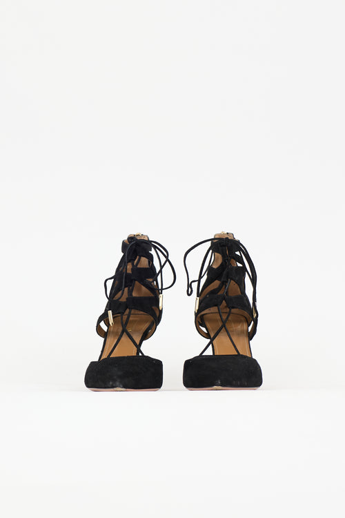 Aquazzura Suede Belgravia Heel