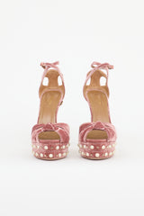 Aquazzura Velvet Harlow Platform Heel