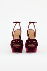 Aquazzura Velvet Mira Platform Heel