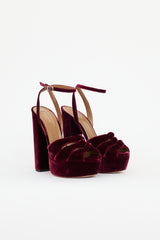 Aquazzura Velvet Mira Platform Heel