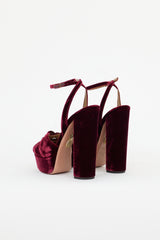 Aquazzura Velvet Mira Platform Heel