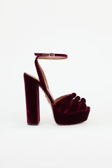 Aquazzura Velvet Mira Platform Heel