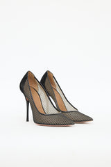 Aquazzura Mesh Pointed Toe Pump