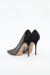 Aquazzura Mesh Pointed Toe Pump