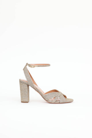 Aquazzura Strappy Shimmer Sandal