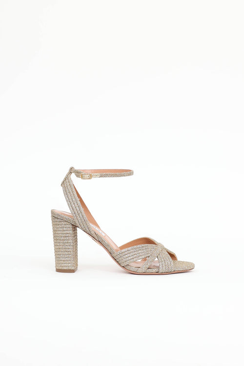 Aquazzura Strappy Shimmer Sandal