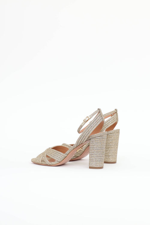 Aquazzura Strappy Shimmer Sandal