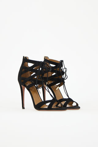 Aquazzura Suede Beverly Hills Sandal