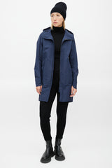 Arc'teryx Veilance Navy Nylon Hooded Coat