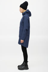Arc'teryx Veilance Navy Nylon Hooded Coat