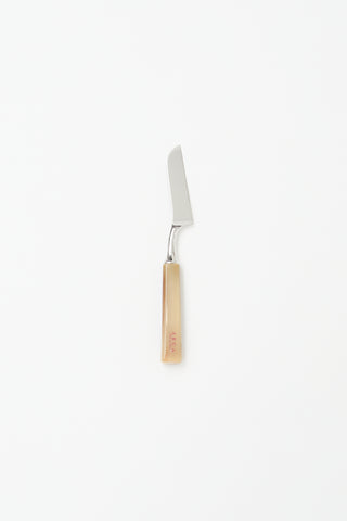 Arca Brown Horn & Stainless Steel Soft Cheese Knife