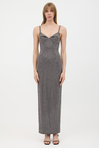Area Embellished Maxi Dress