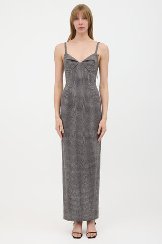 Area Embellished Maxi Dress