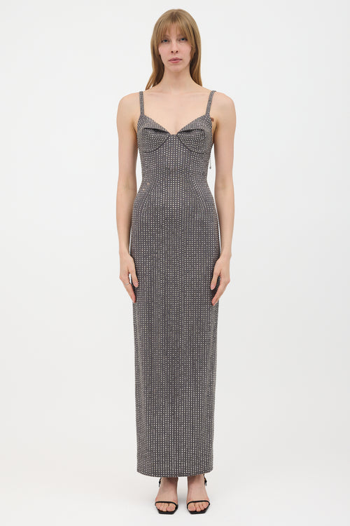 Area Embellished Maxi Dress