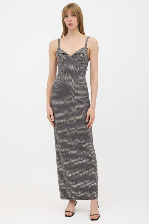 Area Embellished Maxi Dress