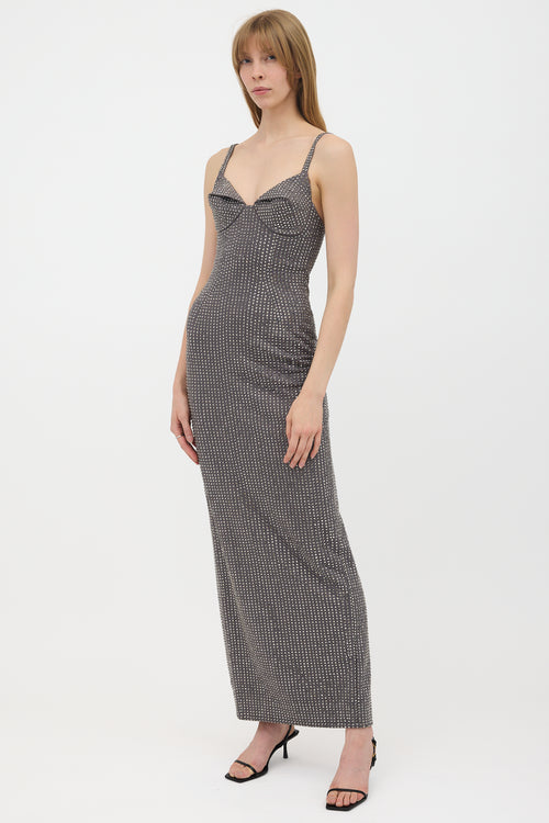 Area Embellished Maxi Dress