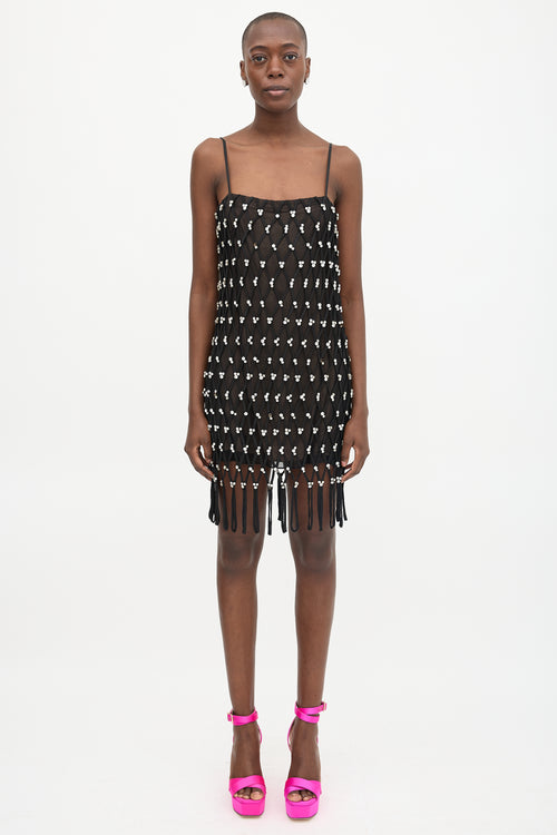 Area Embellished Net Overlay Dress
