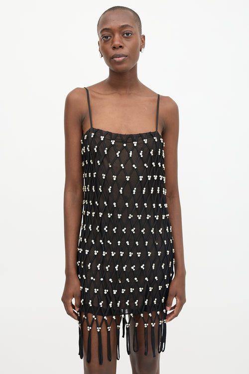 Area Embellished Net Overlay Dress