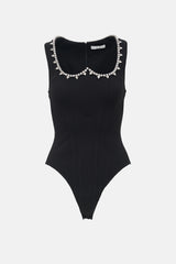 Area Jersey Embellished Bodysuit
