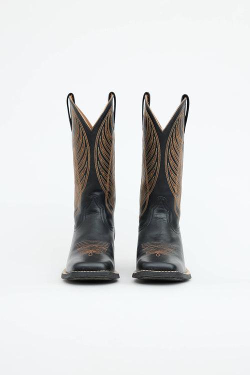 VSP Archive Embroidered Square Toe Western Boot