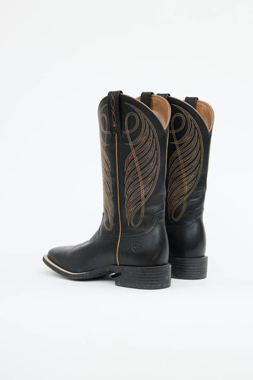 VSP Archive Embroidered Square Toe Western Boot