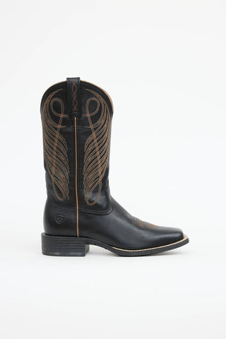 VSP Archive Embroidered Square Toe Western Boot