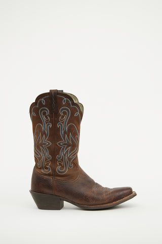 VSP Archive Brown & Blue Western Boot