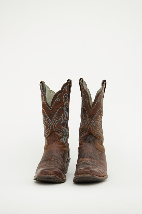 VSP Archive Brown & Blue Western Boot