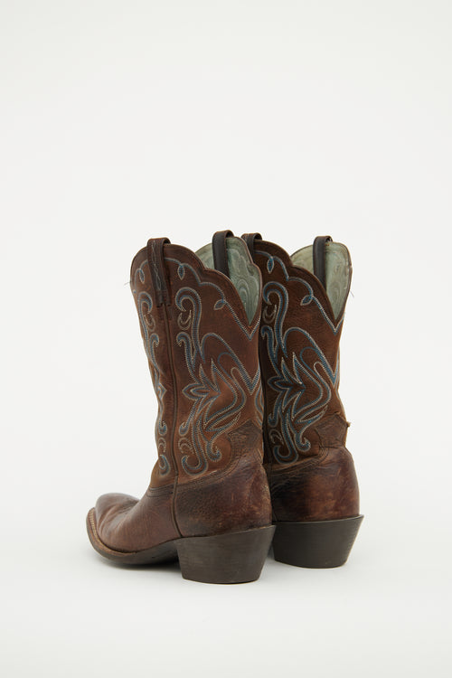 VSP Archive Brown & Blue Western Boot