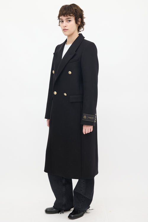 Aritzia Babaton Black Wool & Cashmere Constant Long Coat