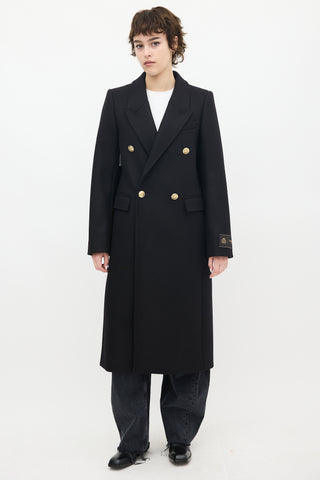 Aritzia Babaton Black Wool & Cashmere Constant Long Coat