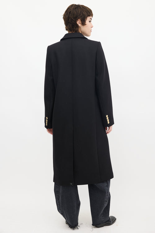 Aritzia Babaton Black Wool & Cashmere Constant Long Coat