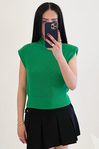Aritzia Babaton Green Hazlitt Sweater Vest