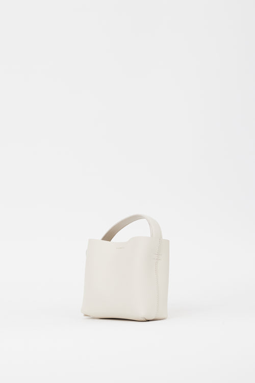 Arket Cream Leather Crossbody Bag