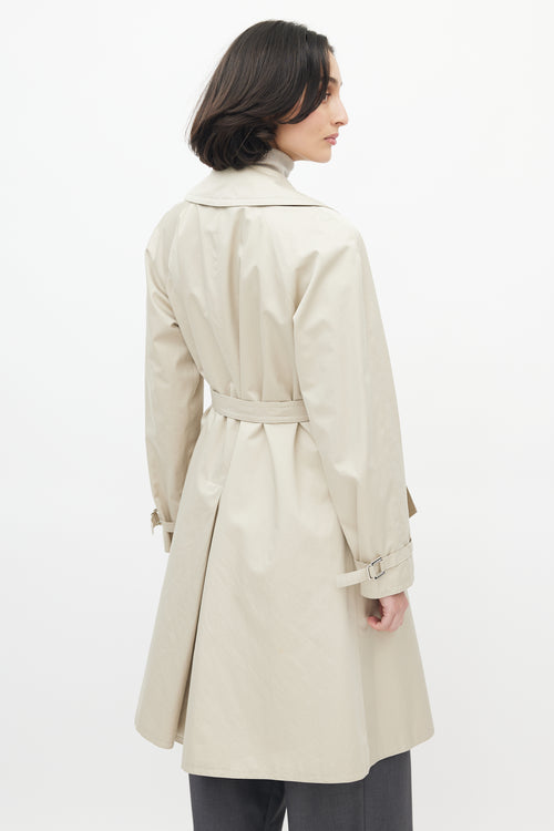 Armani Beige Belted Trench Coat