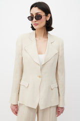 Armani Beige Linen Suit