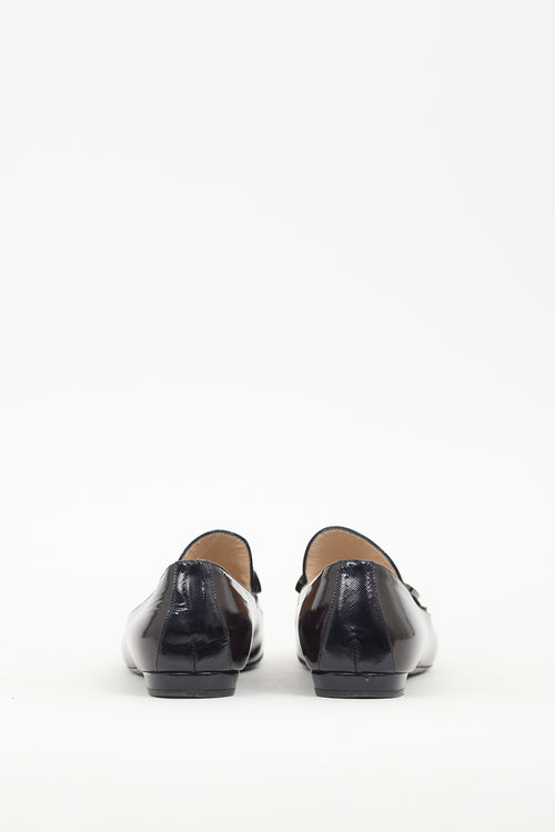 Armani Black & Brown Patent Leather Loafer