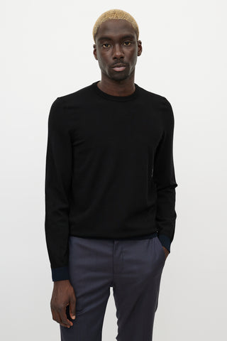 Armani Black & Navy Knit Sweater