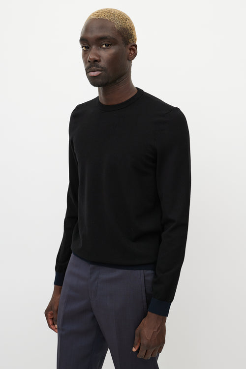 Armani Black & Navy Knit Sweater