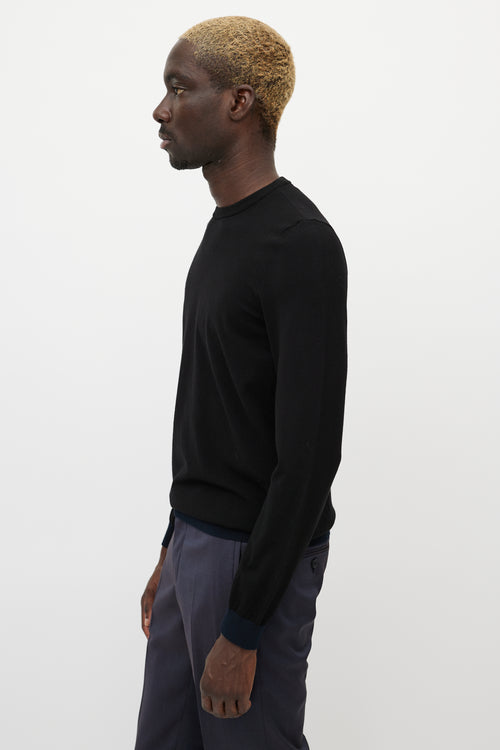 Armani Black & Navy Knit Sweater