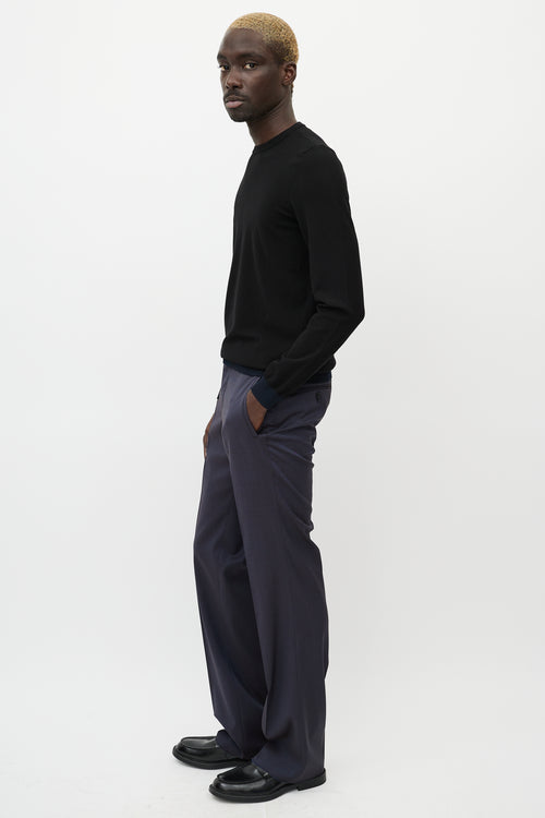 Armani Black & Navy Knit Sweater