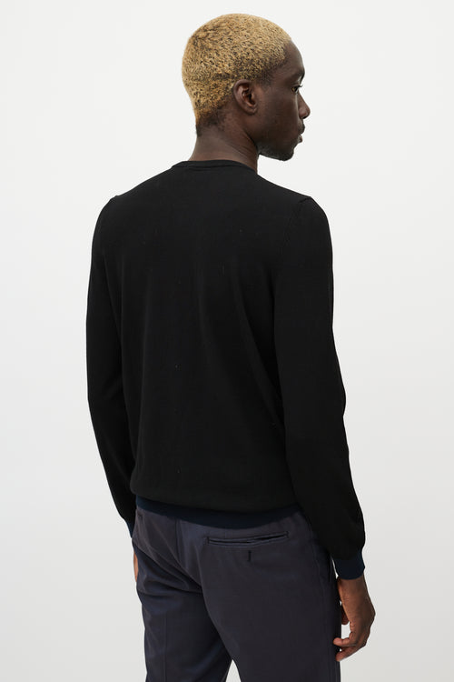 Armani Black & Navy Knit Sweater
