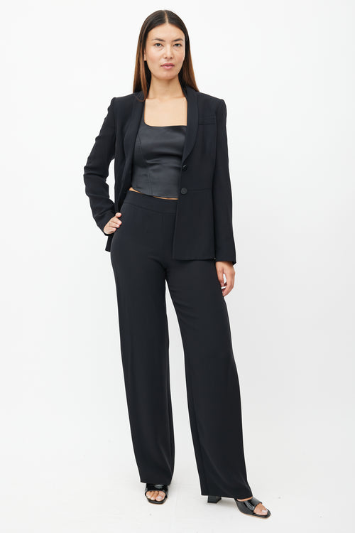 Armani Black Silk Two Piece Suit