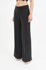 Armani Black & White Stripe Fringe Blazer Pant Suit