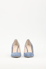 Armani Blue Suede Pump