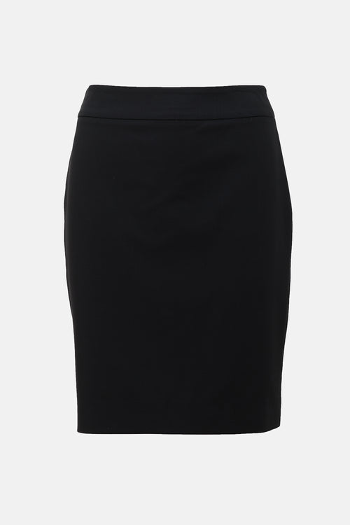 Armani Collezioni Wool Midi Skirt