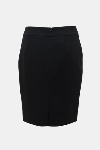 Armani Collezioni Wool Midi Skirt
