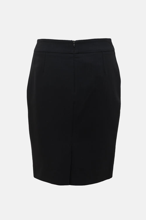 Armani Collezioni Wool Midi Skirt