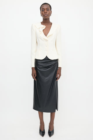 Armani Collezioni Ruffled Blazer