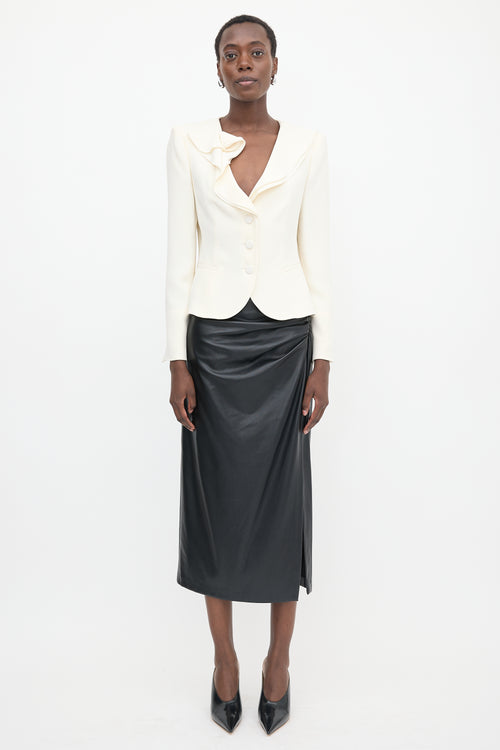 Armani Collezioni Ruffled Blazer